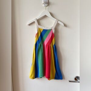 Mini Boden Bright Colorful Multi-Stripe Knit Tank Dress girls